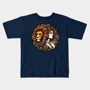 ZODIAC Leo - Astrological LEO - LEO - ZODIAC sign - Van Gogh style - 28 Kids T-Shirt